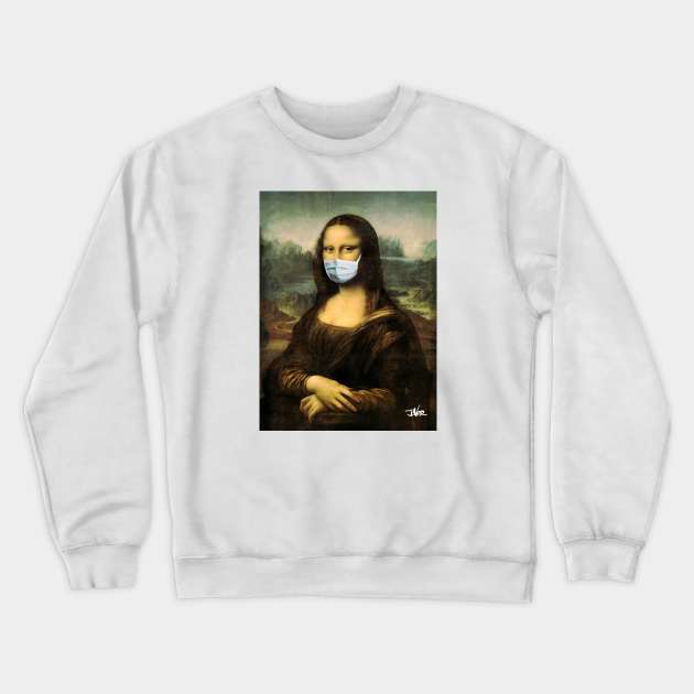 Carona Lisa Crewneck Sweatshirt by Loui Jover 